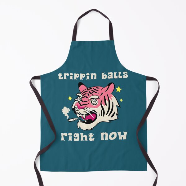 Item preview, Trippin Balls Right Now, Funny Smoking Tiger designed and sold by Mariana Piana.