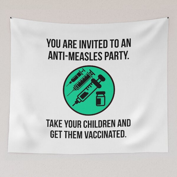 Item preview, Anti-measles party invitation  designed and sold by Rachel the Artist .