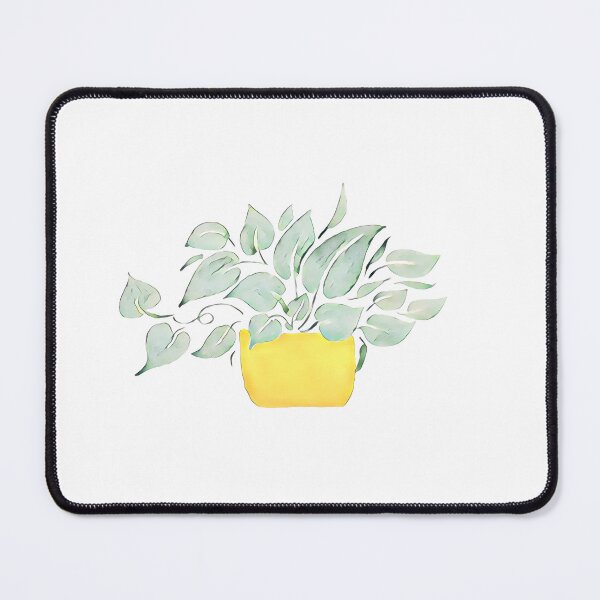 Item preview, Stunning Pothos Plant in Yellow Pot Art Print designed and sold by SaraMN88.