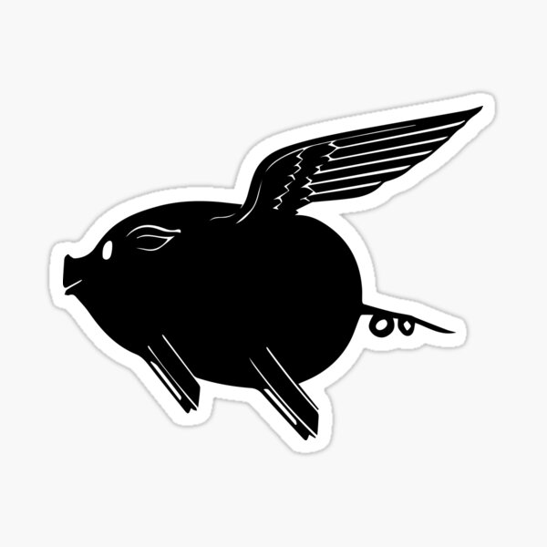 Fliegende P-Car Black Pig Sticker