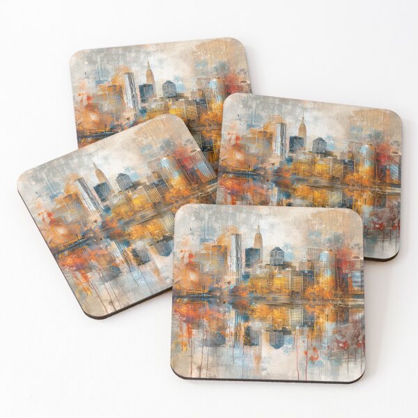 Item preview, Golden Skyline Reflection designed and sold by NeoNebulaArt.