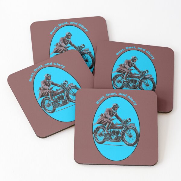 Item preview, Vintage Motorcycle Rider Wearing Goggles and a Helmet URM designed and sold by urmaddad.