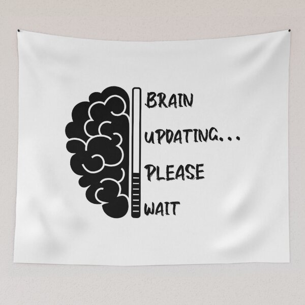 Item preview, Brain updating please wait brainpower mindset designed and sold by ilyanadesign.
