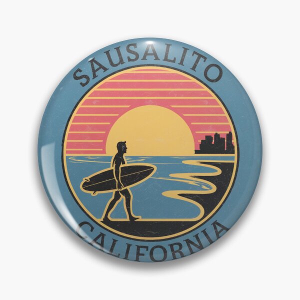 Item preview, Sausalito California Sunset Surfer Vintage Design designed and sold by CircinusStore.