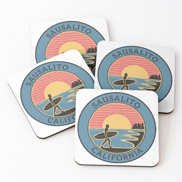 Item preview, Sausalito California Sunset Surfer Vintage Design designed and sold by CircinusStore.