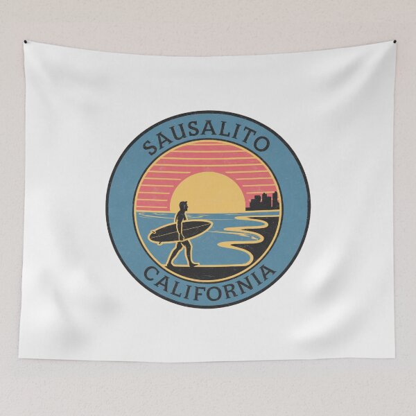 Item preview, Sausalito California Sunset Surfer Vintage Design designed and sold by CircinusStore.