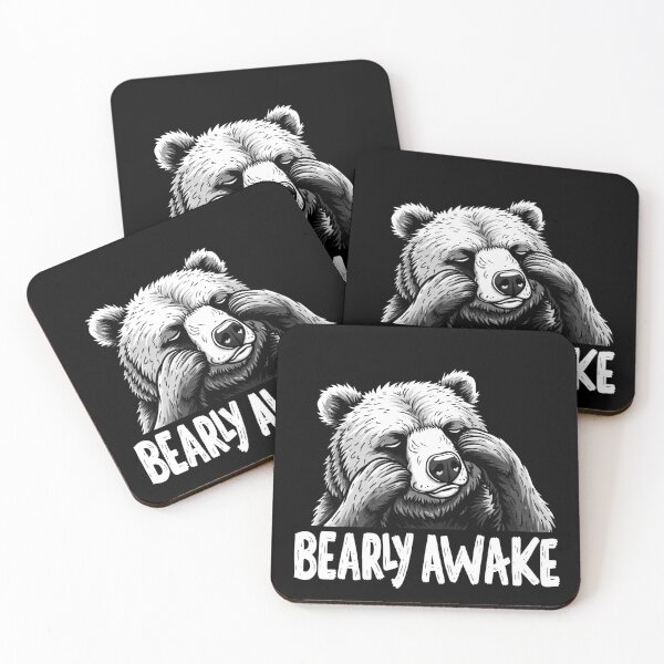 Item preview, Bearly Awake Funny Sleepy Bear designed and sold by Monochromaniaus.