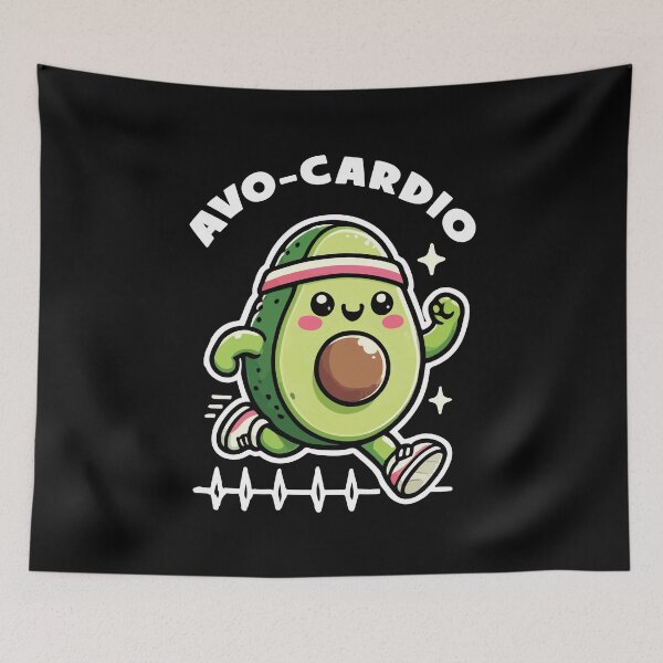 Item preview, Avo-Cardio – Funny Cardio Avocado Running Workout Pun designed and sold by chantastical.