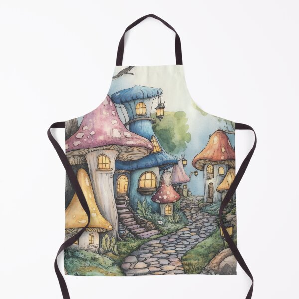 Item preview, Lantern-Lit Mushroom Village designed and sold by SporeandCanvas.