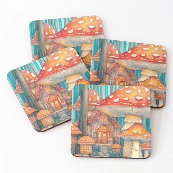 Item preview, Fairy Tale Mushroom Haven designed and sold by SporeandCanvas.