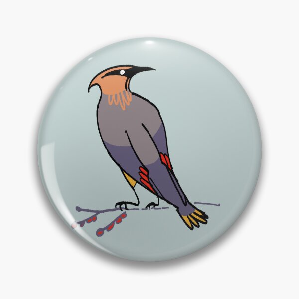 Item preview, Cedar Waxwing illustration designed and sold by corkwas-here.