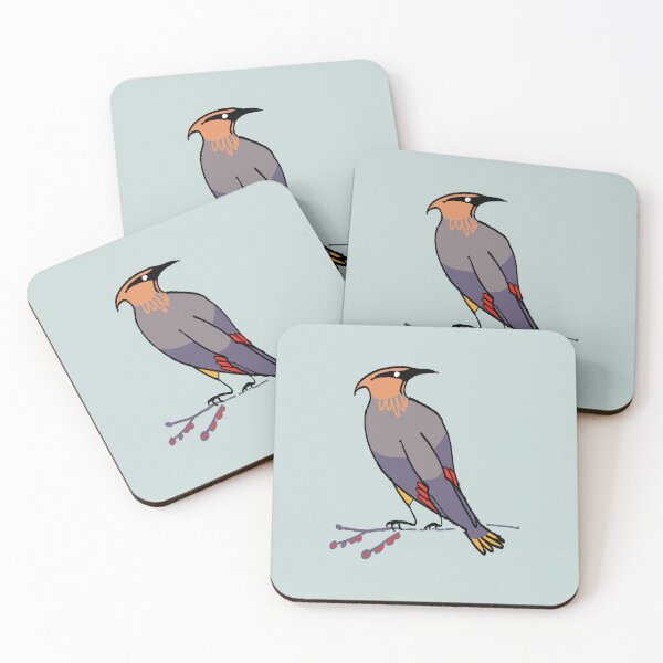 Item preview, Cedar Waxwing illustration designed and sold by corkwas-here.