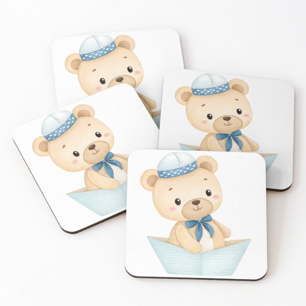 Item preview, A0815-30 Seaside Teddy & Ducklings designed and sold by angieart68.