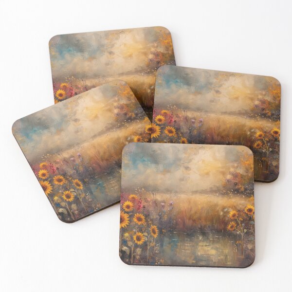 Item preview, Golden Sunflowers by the Tranquil Lake designed and sold by NeoNebulaArt.