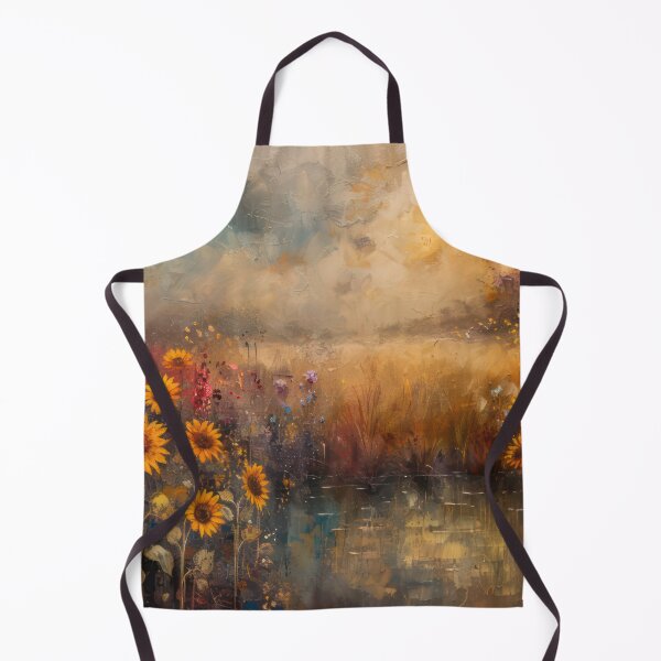 Item preview, Golden Sunflowers by the Tranquil Lake designed and sold by NeoNebulaArt.