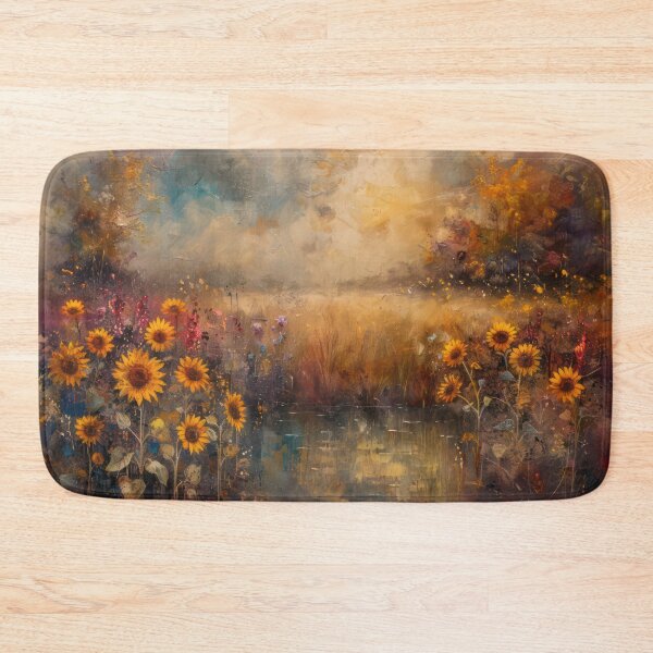 Item preview, Golden Sunflowers by the Tranquil Lake designed and sold by NeoNebulaArt.