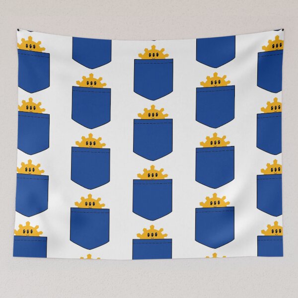 Item preview, PHILIPPINE FLAG SUN KAWAII BLUE POCKET DESIGN designed and sold by aydapadi.