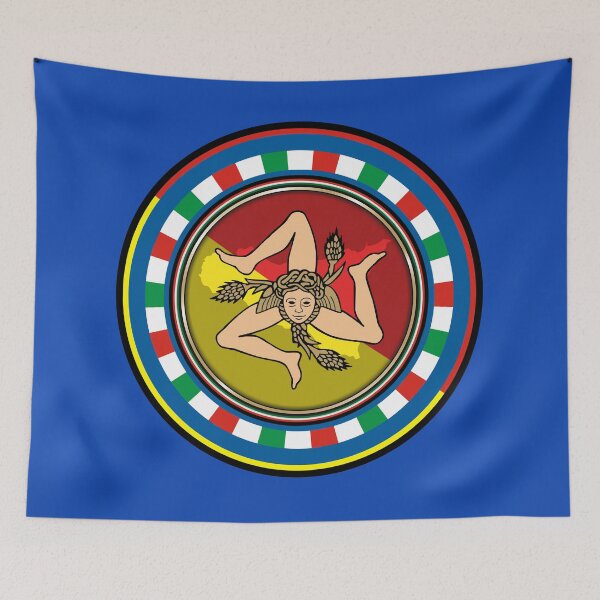 Item preview, Sicilia bandiera Sicily flag coat of arms designed and sold by studioss76.
