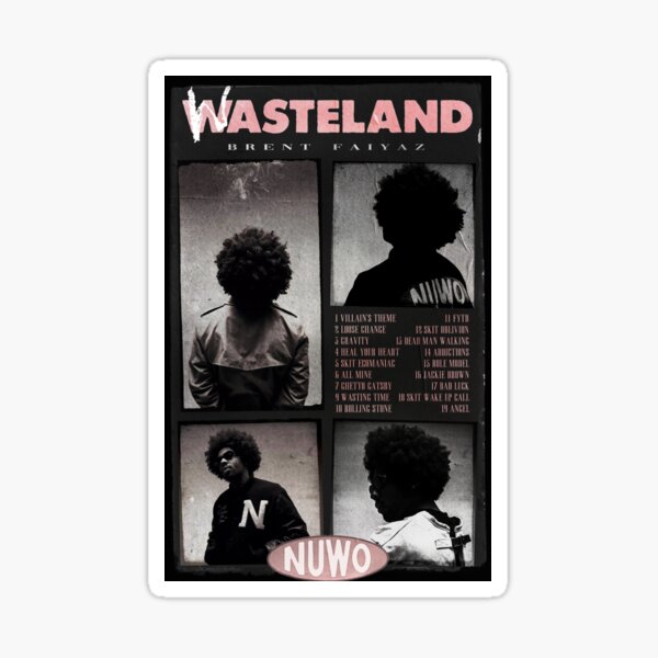 Vista previa del artículo con la obra «Diseño del cartel del álbum Brent Faiyaz Wasteland», diseñado y vendido por 23lbrady.