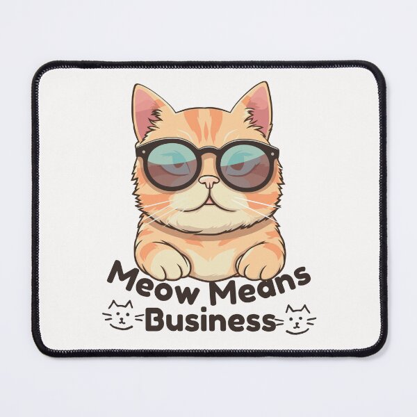 Item preview, badass cat Meow Means Business designed and sold by lino4king.