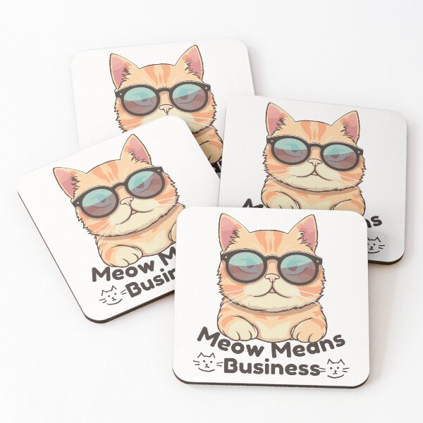 Item preview, badass cat Meow Means Business designed and sold by lino4king.