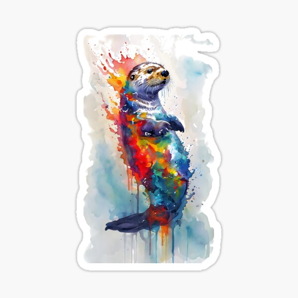 Artikel-Vorschau von Aquarell Ozean Seeotter Design, designt und verkauft von BNDDesign.