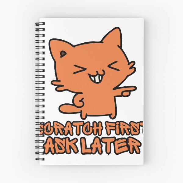 Item preview, badass cat Scratch First, Ask Later designed and sold by lino4king.