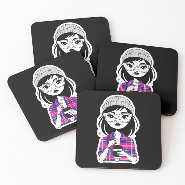 Item preview, Hot Latte Girl Sticker Design designed and sold by SteezeeStore.