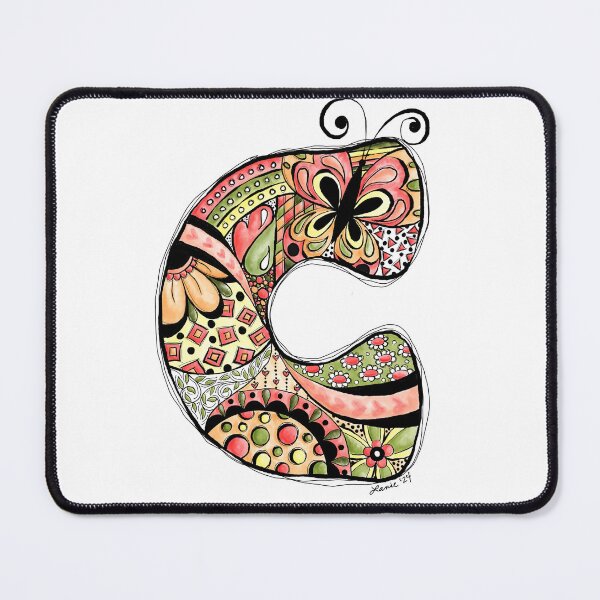 Item preview, Doodle Art Letter C designed and sold by LanieJAndCo.