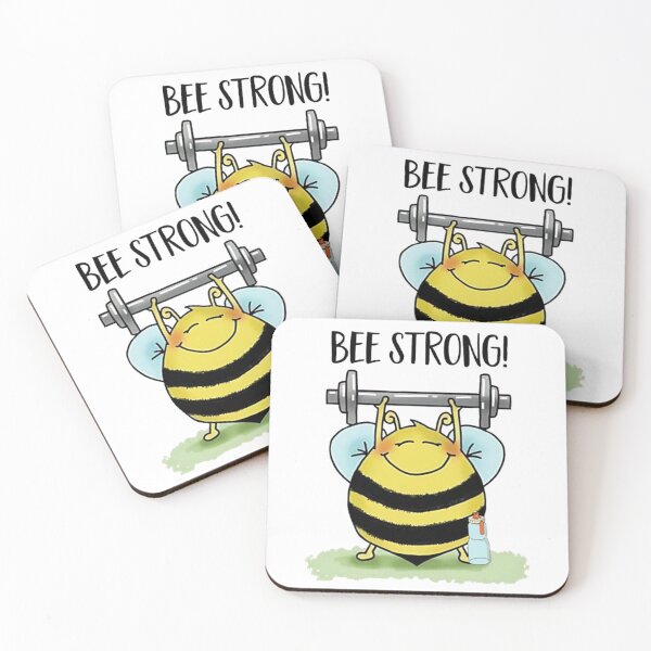 Item preview, Bee Strong - Funny Fitness Saying designed and sold by Vicky021.