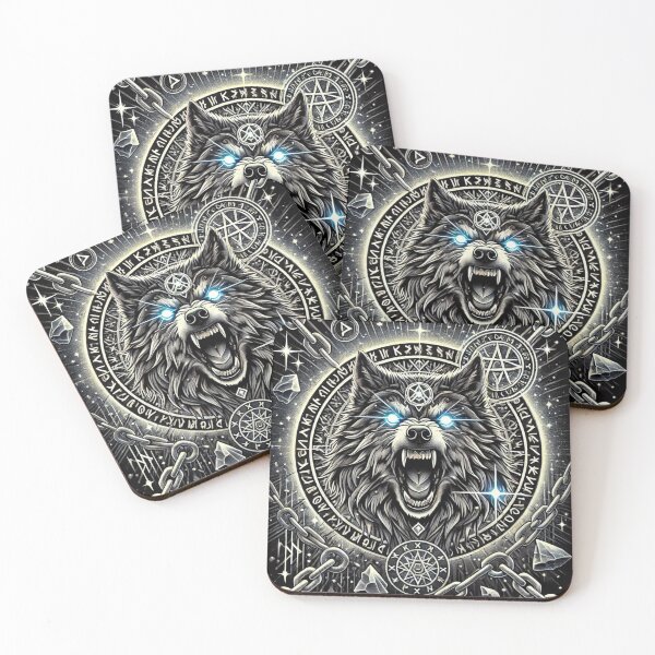 Item preview, Fenrir, The Wolf of Ragnarök – Viking Legend and Magic Runes designed and sold by RavenRunes.