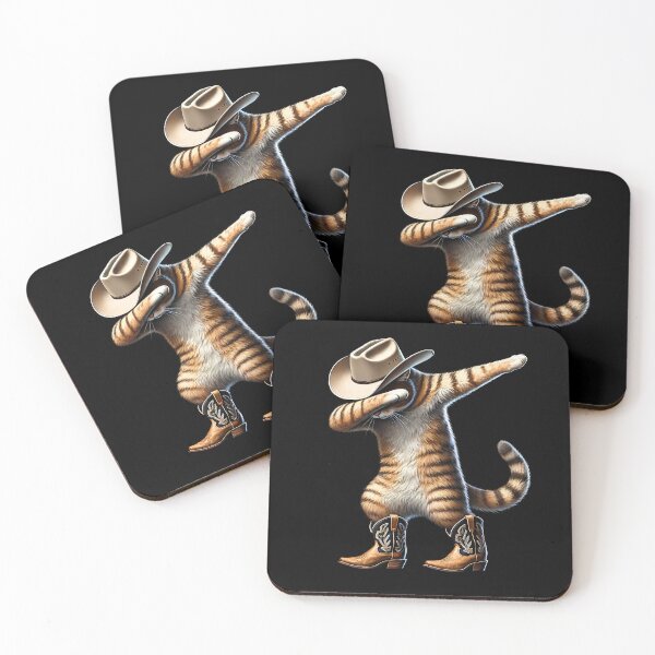 Item preview, Funny Dabbing Cat Cowgirl Western Country Kitten Lover designed and sold by Kimberley King Art  King Art.