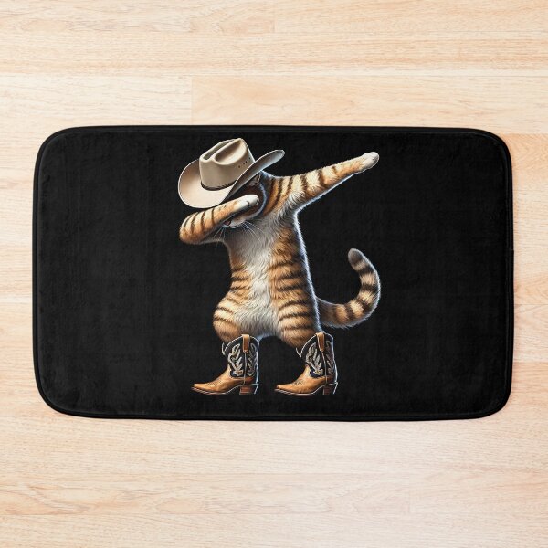 Item preview, Funny Dabbing Cat Cowgirl Western Country Kitten Lover designed and sold by Kimberley King Art  King Art.