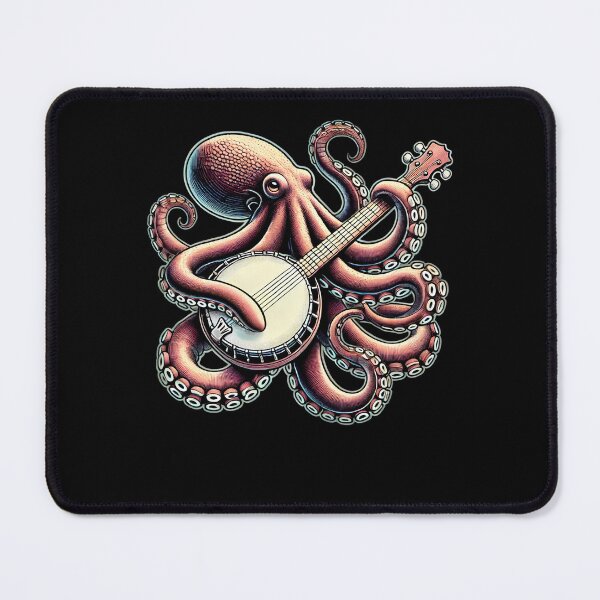 Item preview, Octopus Playing Banjo Banjoist Banjo Player designed and sold by Kimberley King Art King Art.