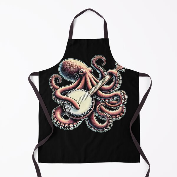 Item preview, Octopus Playing Banjo Banjoist Banjo Player designed and sold by Kimberley King Art King Art.