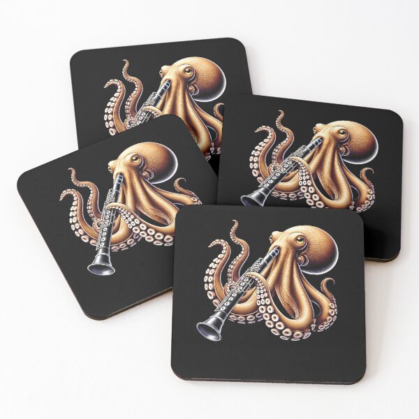 Item preview, Octopus Playing Clarinet Clarinetist Clarinet Player designed and sold by Kimberley King Art  King Art.