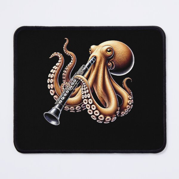 Item preview, Octopus Playing Clarinet Clarinetist Clarinet Player designed and sold by Kimberley King Art King Art.