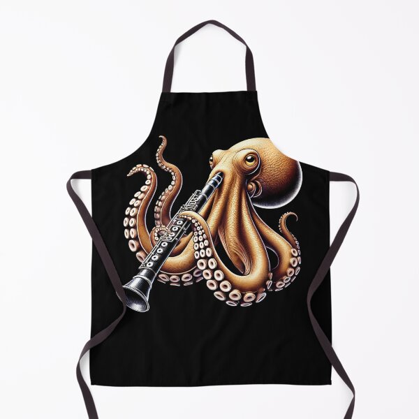 Item preview, Octopus Playing Clarinet Clarinetist Clarinet Player designed and sold by Kimberley King Art King Art.