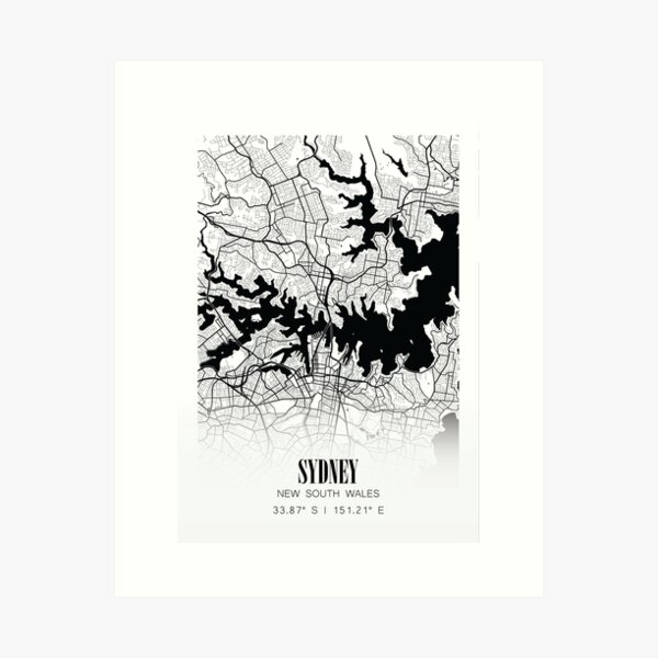 Item preview, Sydney Map Poster designed and sold by theneurocyclist.