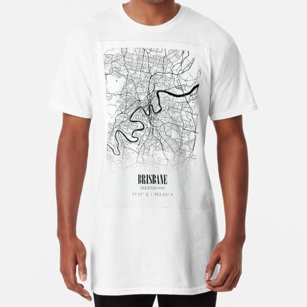 Brisbane Map Poster Long T-Shirt Trendyteedesigns Decanow Dailyteetrend Web3Shirt Teedimension Teetrendz Footwearcorner Chicteedesigns Shirtvibes Novastyletees Alwasky Stylepulse Funnymugsandshirts Shirtcrafters 4Fansport