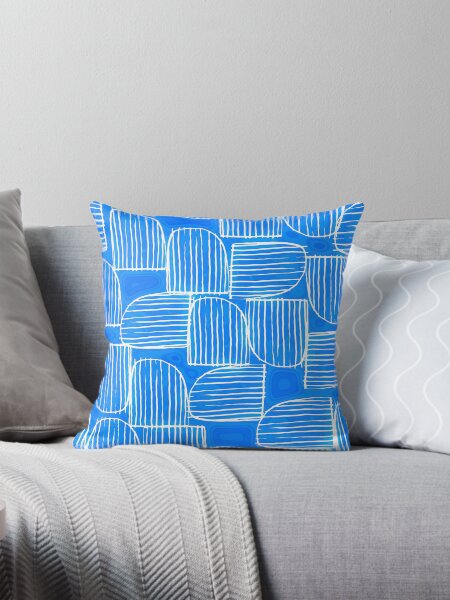 Item preview, Blue And White Mid-Century Modern Abstract Designs designed and sold by DEC02.