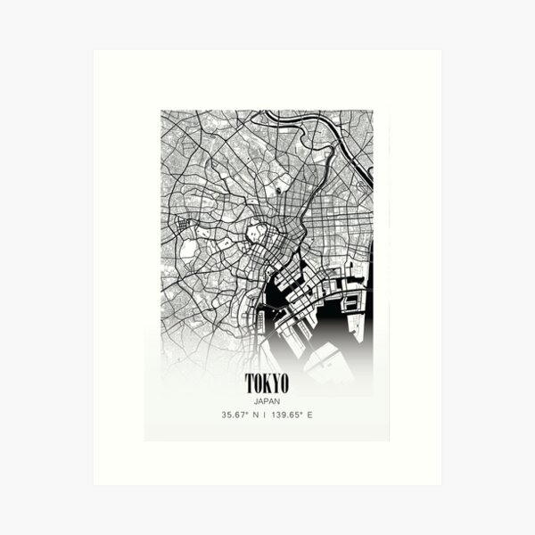 Item preview, Tokyo Map Poster designed and sold by theneurocyclist.