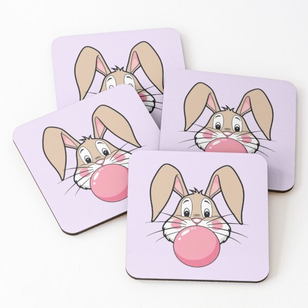 Item preview, Cute Cartoon Bunny Blowing Pink Bubblegum designed and sold by LMoonDesigns.