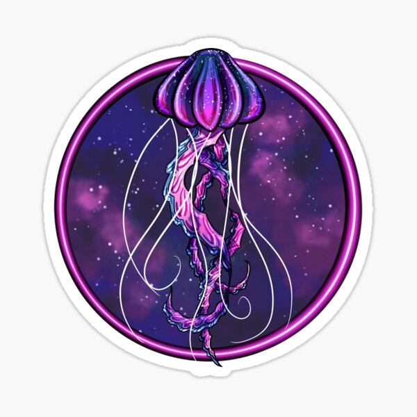 Vista previa del artículo con la obra «Medusa cósmica adornada», diseñado y vendido por GStouderArt.
