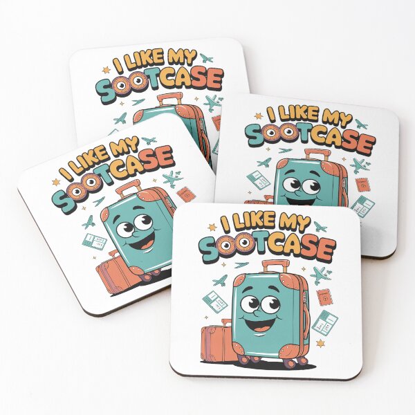 Artikelvorschau, Ich mag meinen Koffer – Lustiger Cartoon für Reiseliebhaber Ich mag meinen Rußkoffer entworfen und verkauft von InspireSticker.