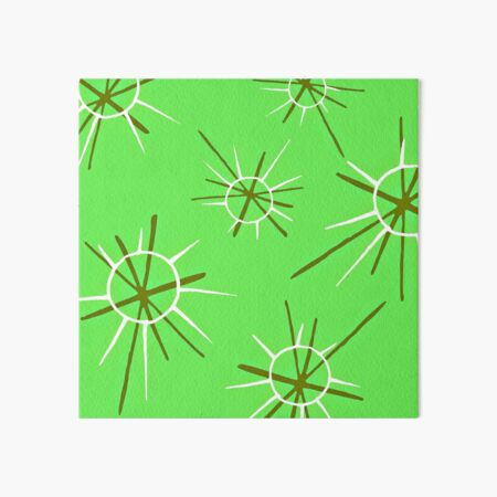 Item preview, Mid-Century Modern Lime Green Atomic Starburst Pattern designed and sold by DEC02.