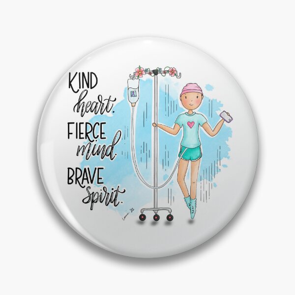Item preview, Kind heart, fierce mind, brave spirit chemo girl designed and sold by LanieJAndCo.