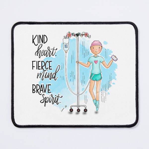 Item preview, Kind heart, fierce mind, brave spirit chemo girl designed and sold by LanieJAndCo.