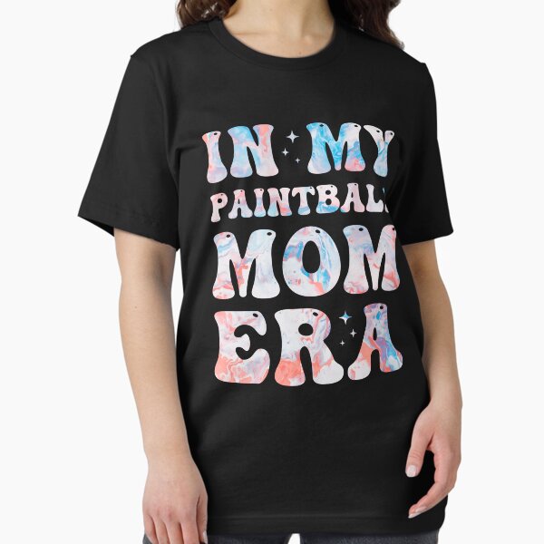 Vista previa del artículo con la obra «En la era de mi mamá del paintball Mamá del paintball colorida», diseñado y vendido por RareBunny.