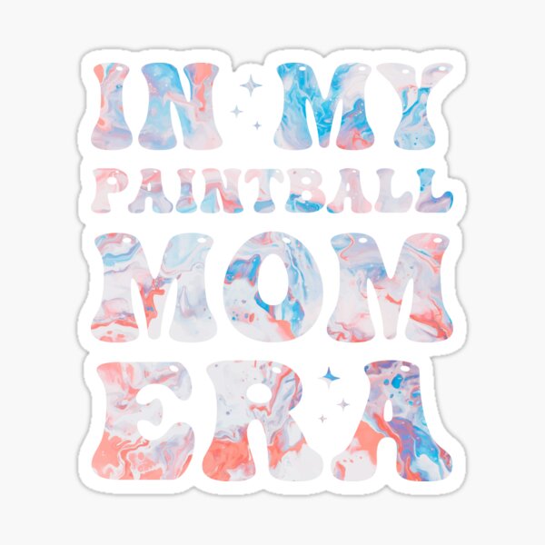Vista previa del artículo con la obra «En la era de mi mamá del paintball Mamá del paintball colorida», diseñado y vendido por RareBunny.